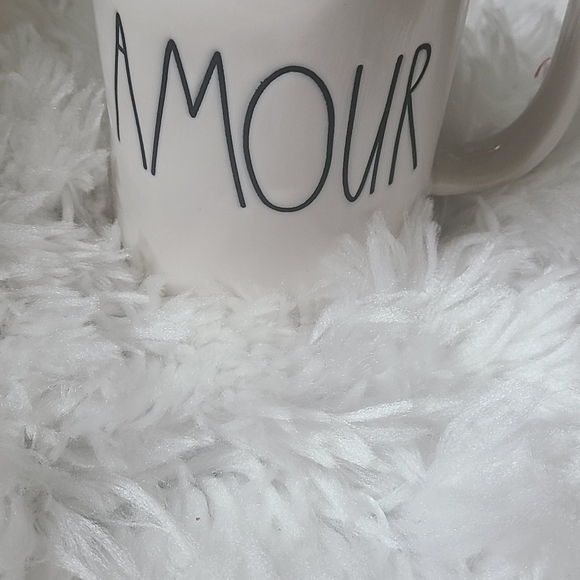 RAE DUNN by Magenta Amour Ceramic Coffee Mug White NWOT - Picture 2 of 4